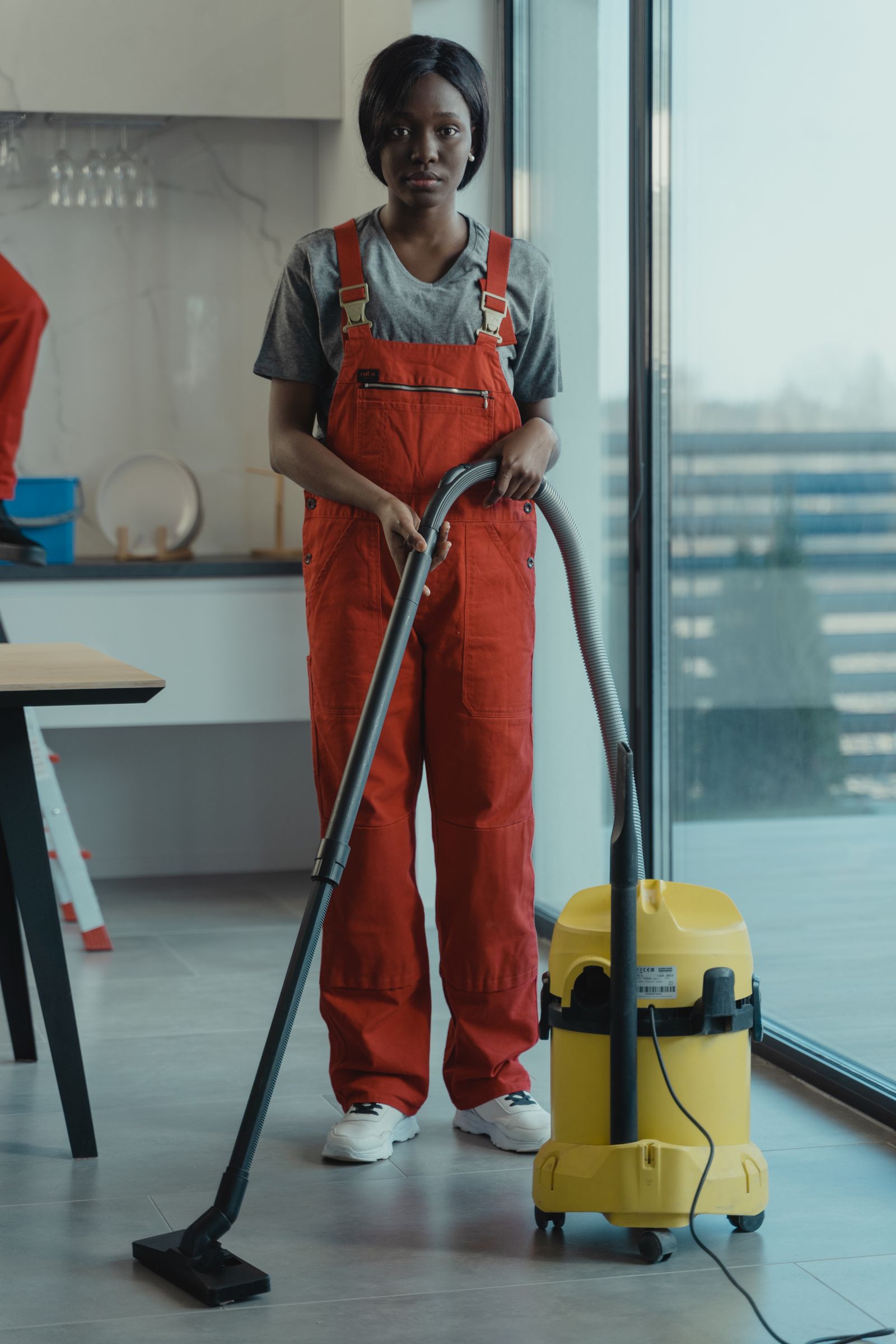 A Green Cleaners cleaner at work in a London home